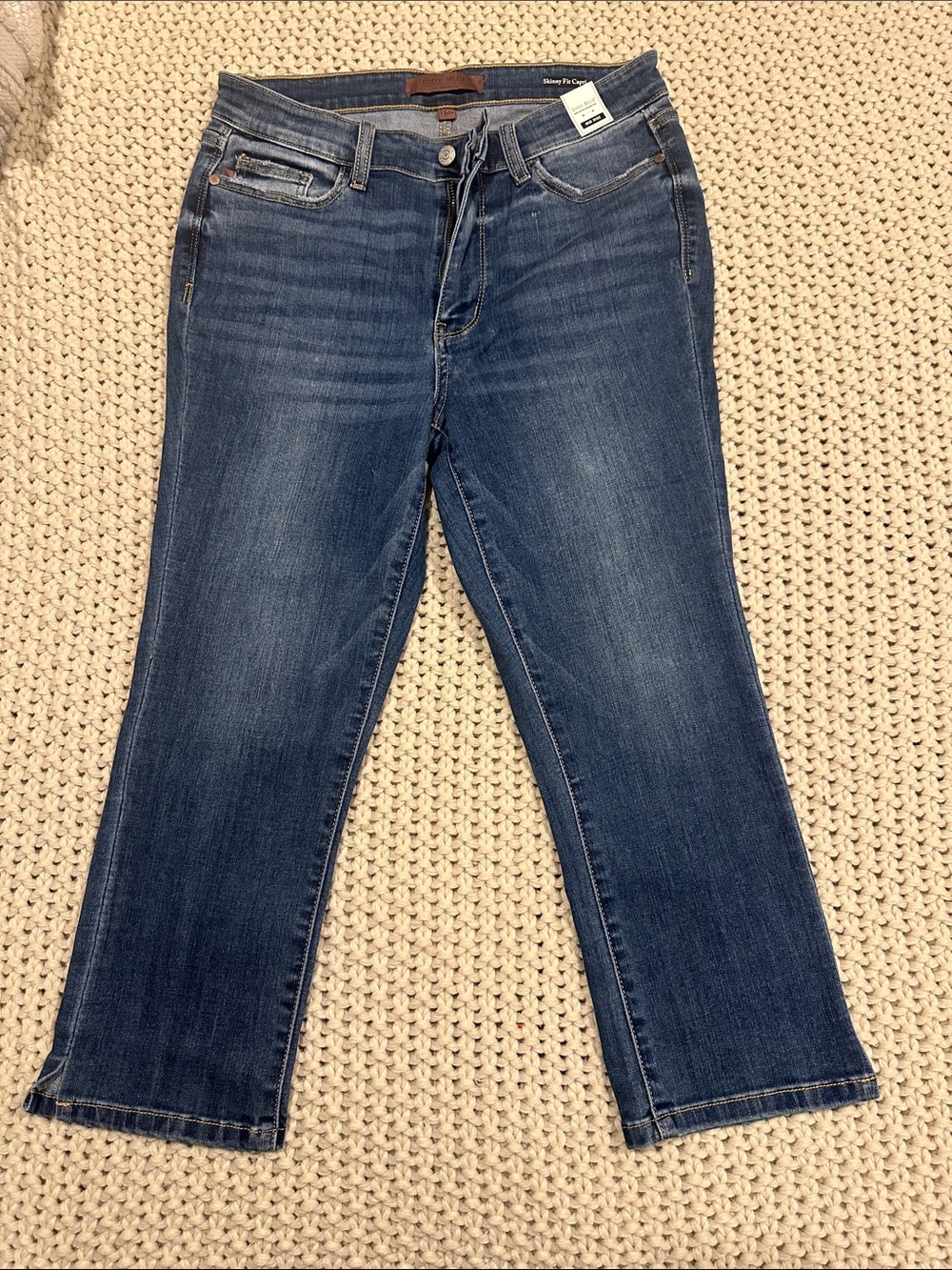 Judy Blue Dark Blue Flare Capri Jeans